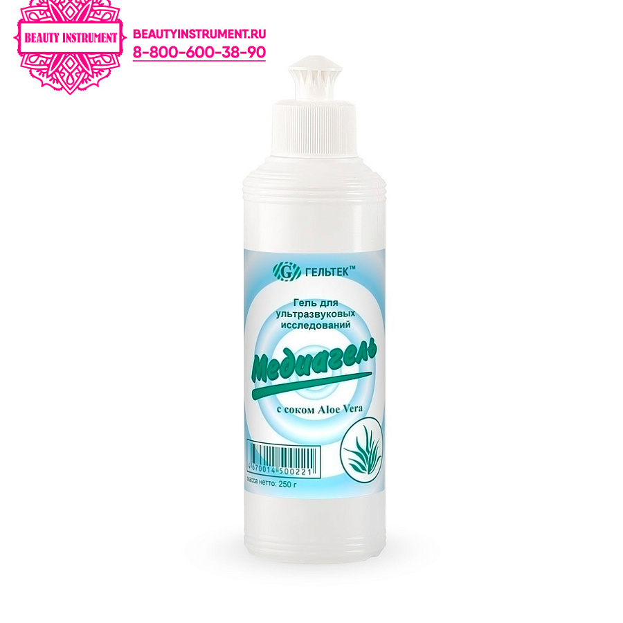 Гель для ультразвуковых исследований "МЕДИАГЕЛЬ" с aloe vera, б/ц, Гельтек, 250 г.